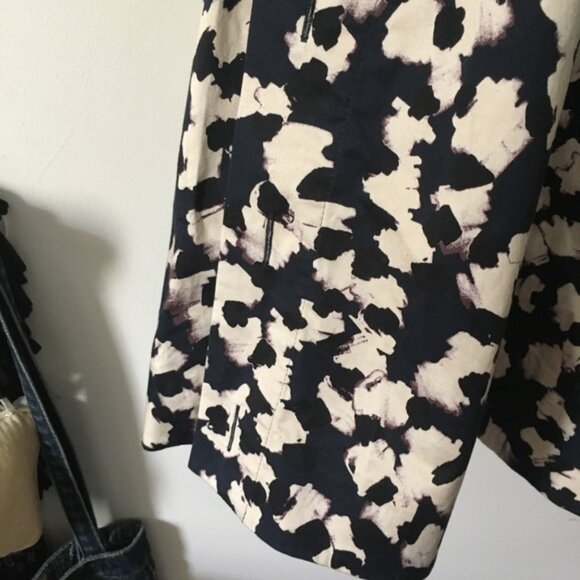 COS Stretch Cotton Mock Neck Black + Cream Dress 2 - Picture 3 of 5